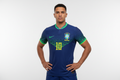 Male model wearing Brazil 2026 World Cup away jersey
